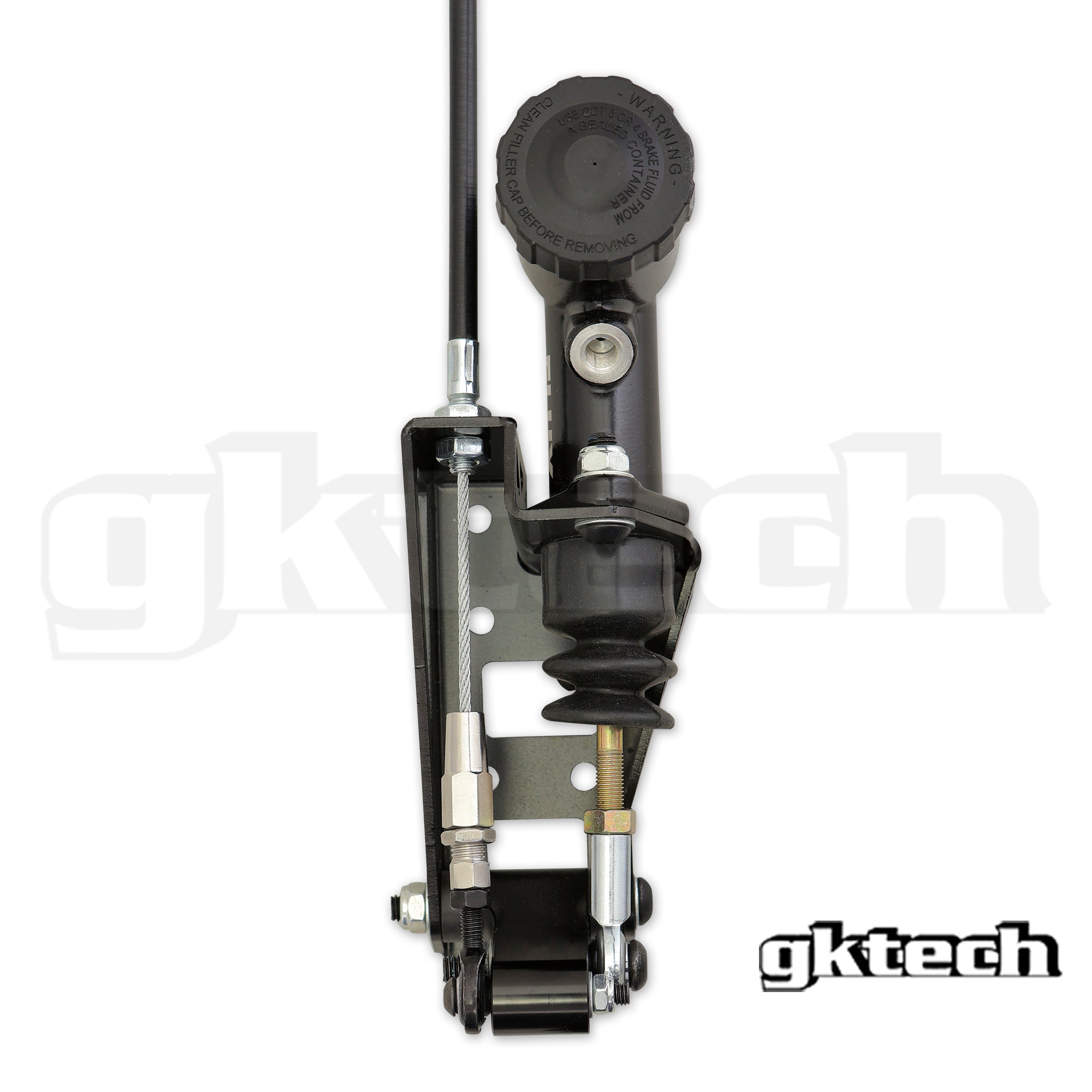 Hydraulic e-brake setup with remote lever