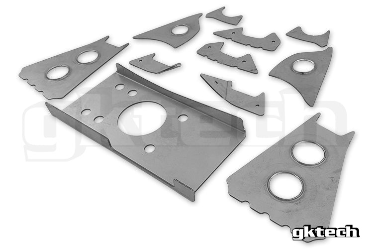 V2 S13 240sx/R32 GTS-T Skyline subframe weld in reinforcement plates