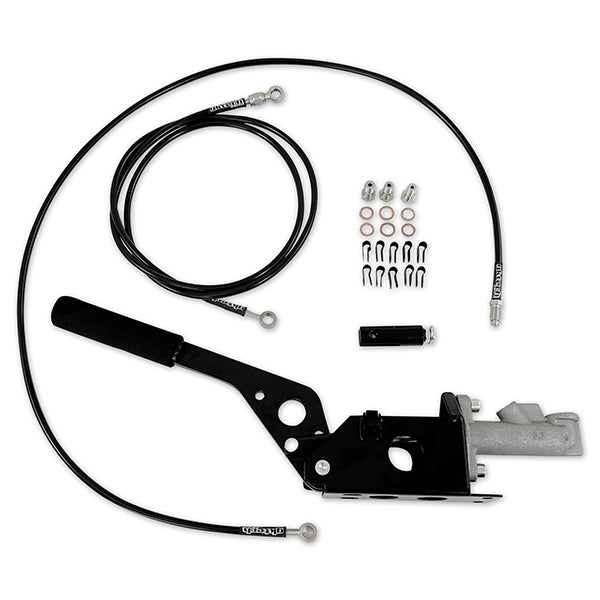 Budget hydraulic e-brake assembly and in-line braided line kit