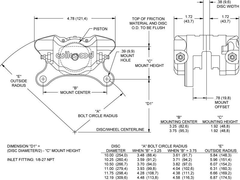 Lexus IS300 Wilwood Dual caliper bracket