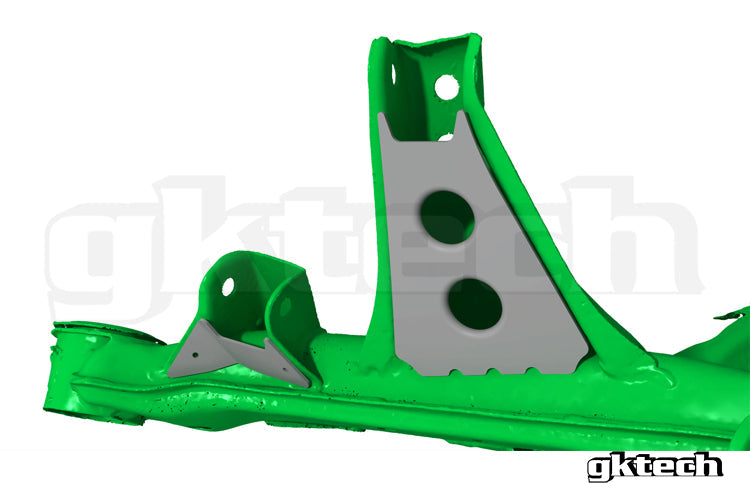 V2 S13 240sx/R32 GTS-T Skyline subframe weld in reinforcement plates