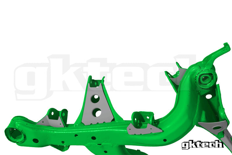 V2 S13 240sx/R32 GTS-T Skyline subframe weld in reinforcement plates