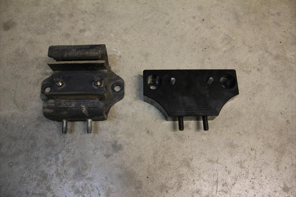 Billet aluminum solid transmission mount