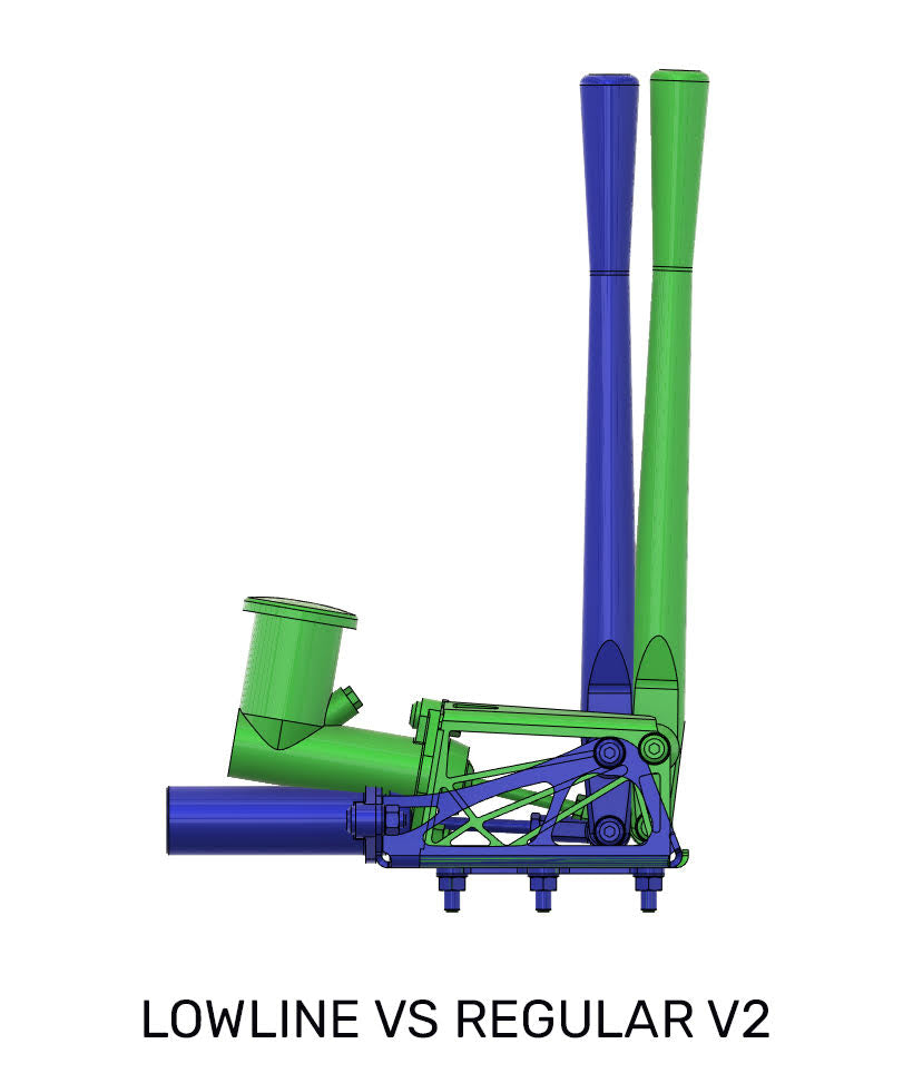 Lowline Hydraulic e-brake assembly + handle