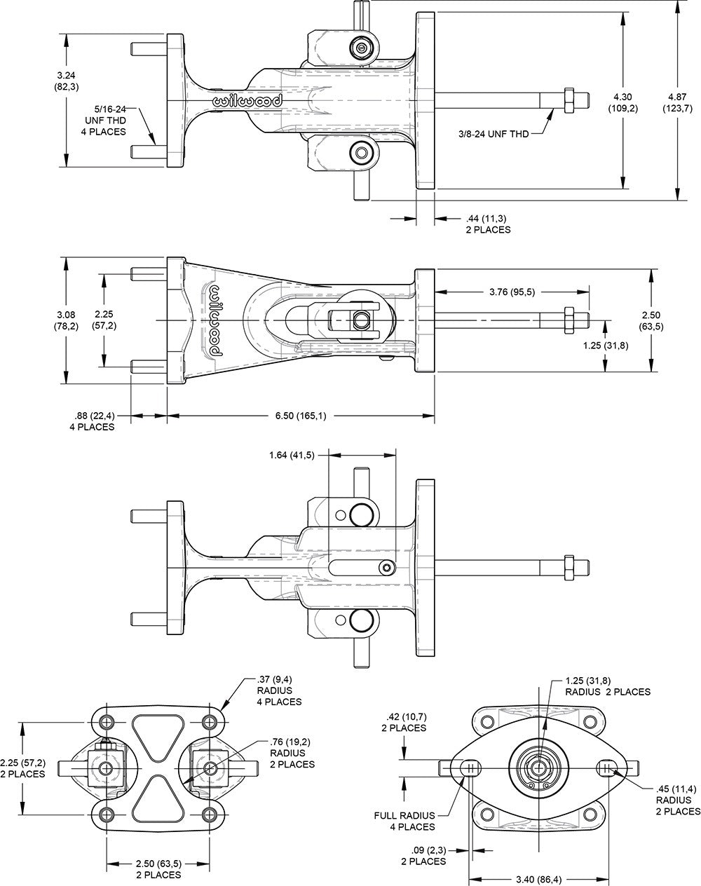 Universal dual brake master cylinder kit