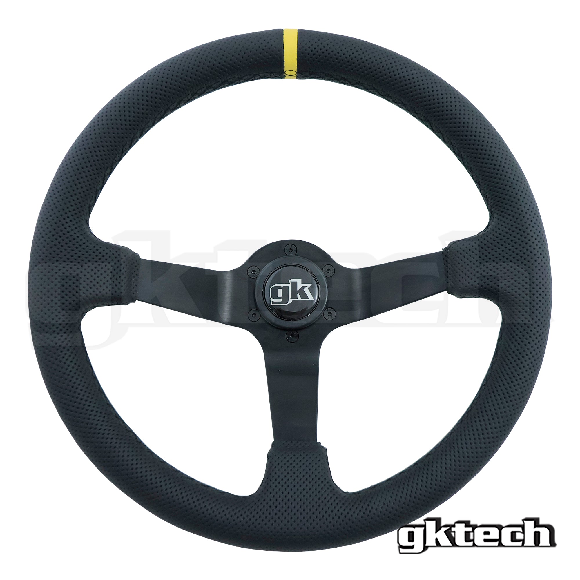 Steering wheel 350mm Deep dished perforated leather