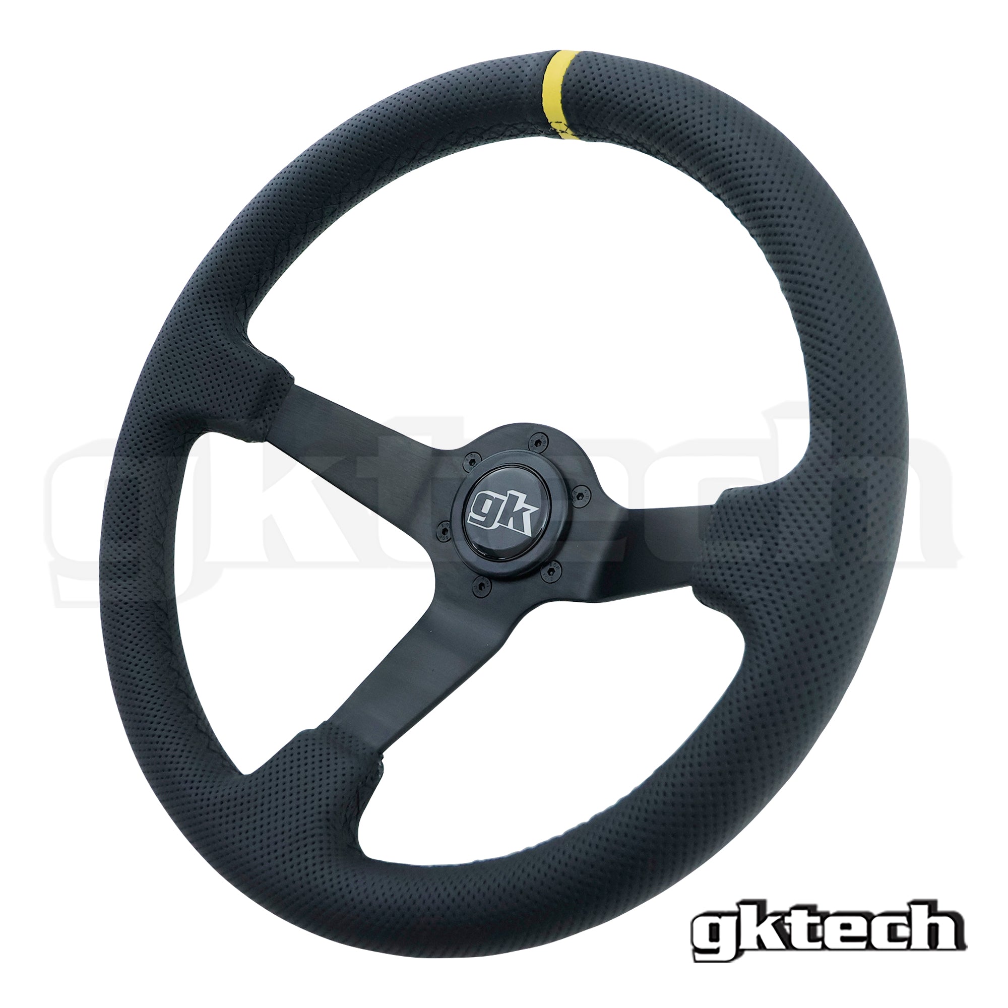 Steering wheel 350mm Deep dished perforated leather