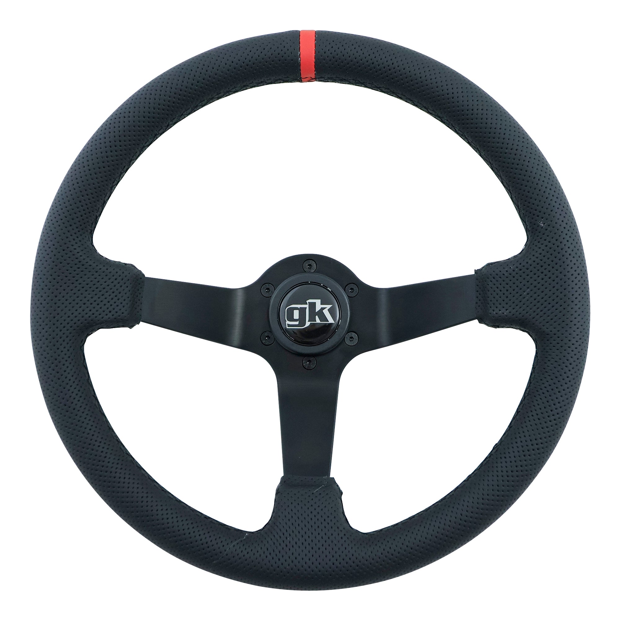 Steering wheel 350mm Deep dished perforated leather