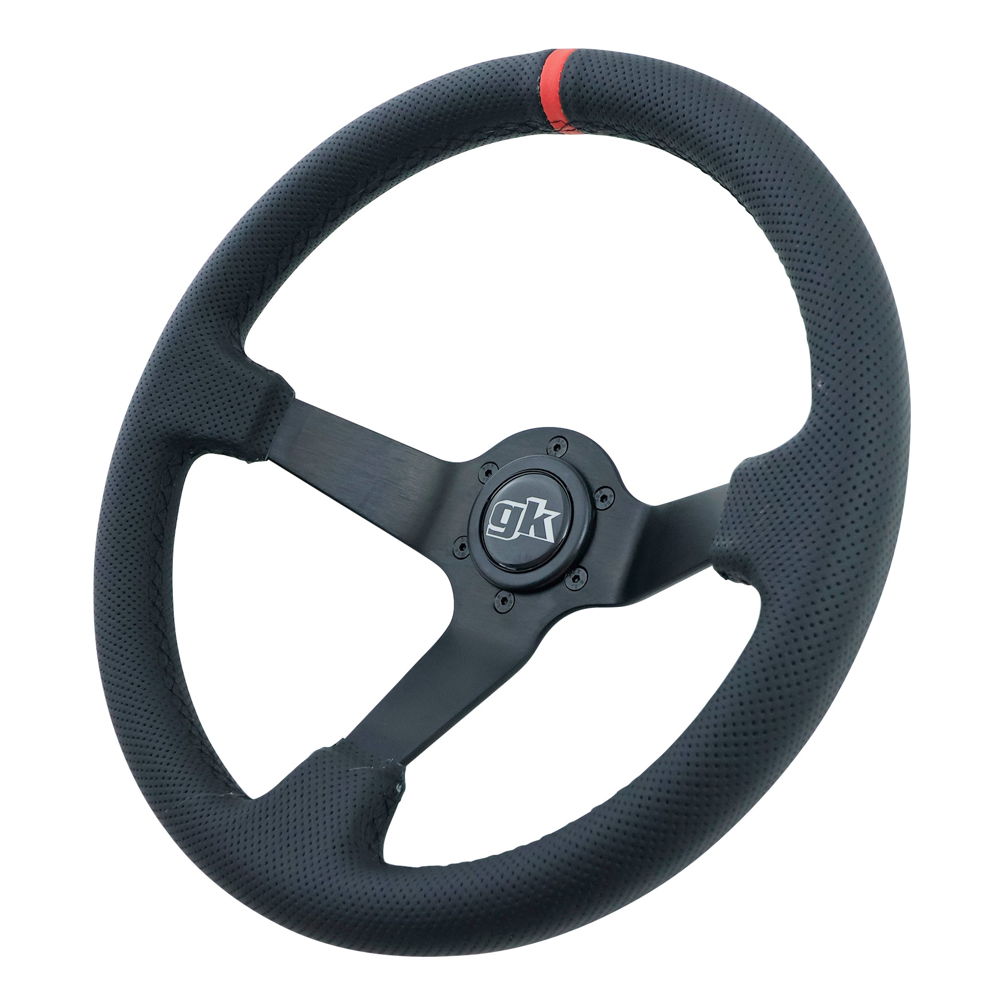Steering wheel 350mm Deep dished perforated leather