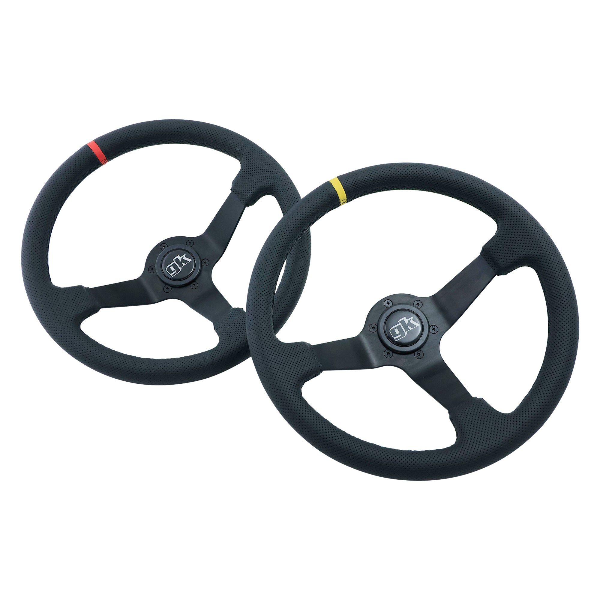 Steering wheel 350mm Deep dished perforated leather