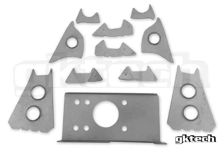 V2 S13 240sx/R32 GTS-T Skyline subframe weld in reinforcement plates