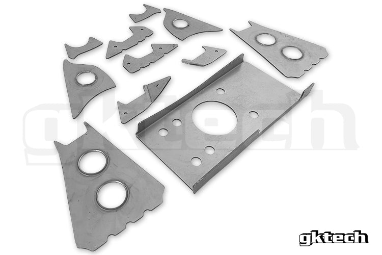 V2 S13 240sx/R32 GTS-T Skyline subframe weld in reinforcement plates