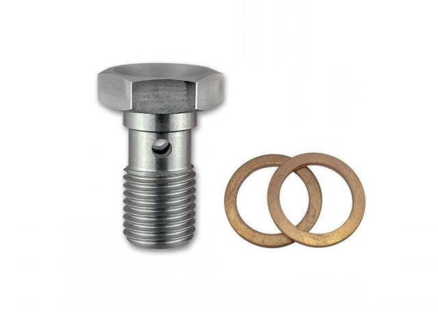 Stainless Steel Banjo Bolt with Copper Washers