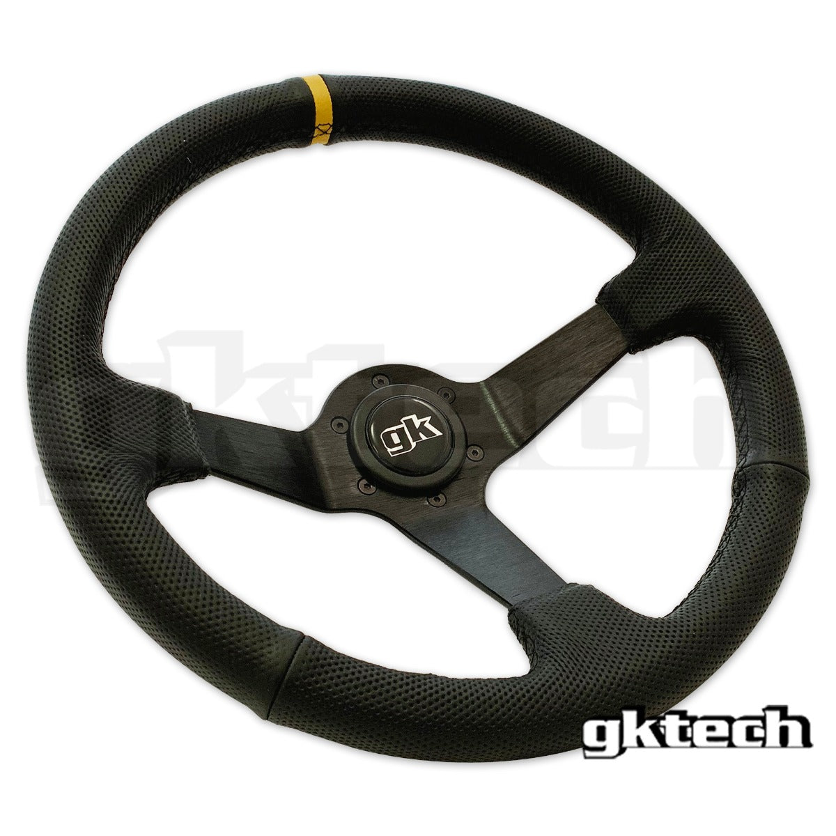 Steering wheel 350mm Deep dished perforated leather