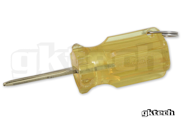 Screwdriver vehicle key end